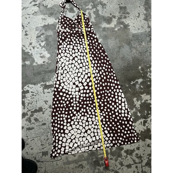 DVF Jocelyn Printed Geometric Brown Maxi Dress (Size 6) - Picture 8 of 8